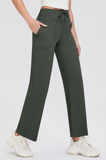 Basic Bae Full Size Drawstring High Waist Pants with Pockets