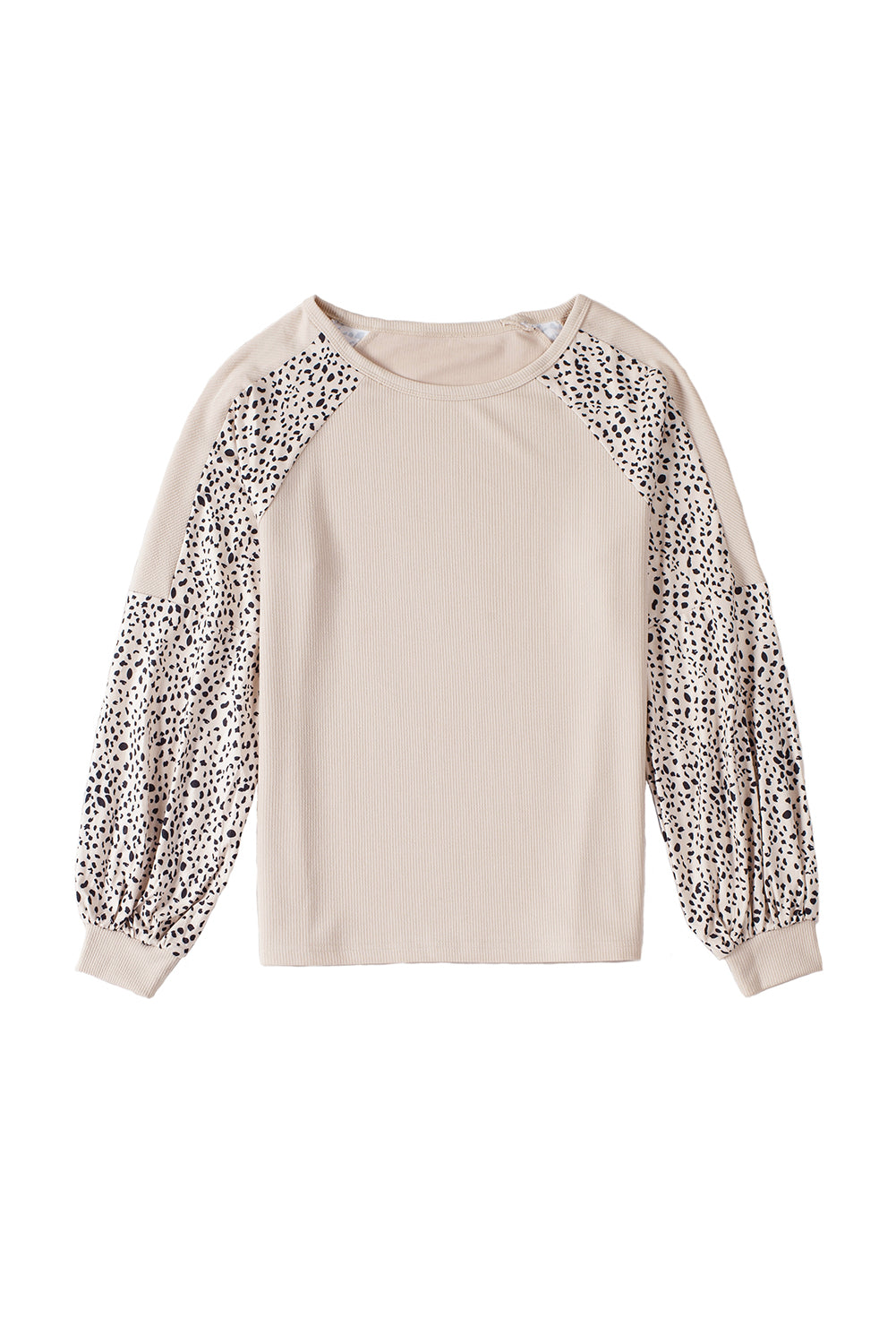 Blush Pink Bishop Sleeve Animal Print Long Sleeve Shirt-True and Wild