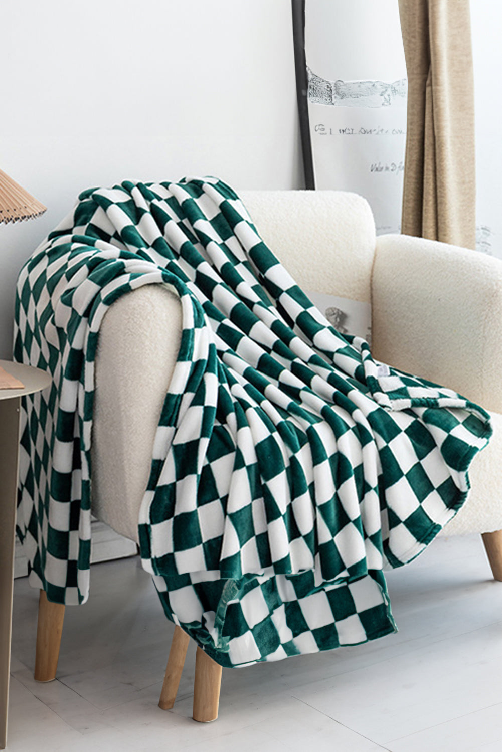 Chestnut Checkerboard Printed Soft Throw Blanket-True and Wild