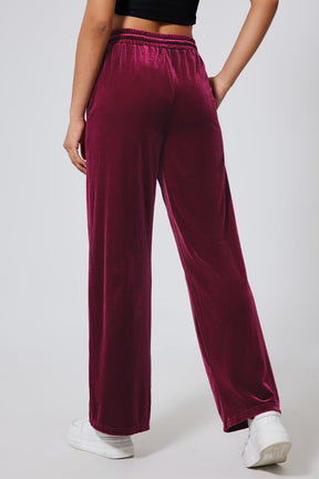 Drawstring Elastic Waist Straight Leg Pants-True and Wild