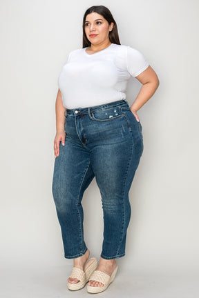 Judy Blue Full Size Tummy Control High Waist Slim Jeans-True and Wild