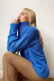 Basic Bae Turtleneck Dropped Shoulder Long Sleeve Sweater-True and Wild