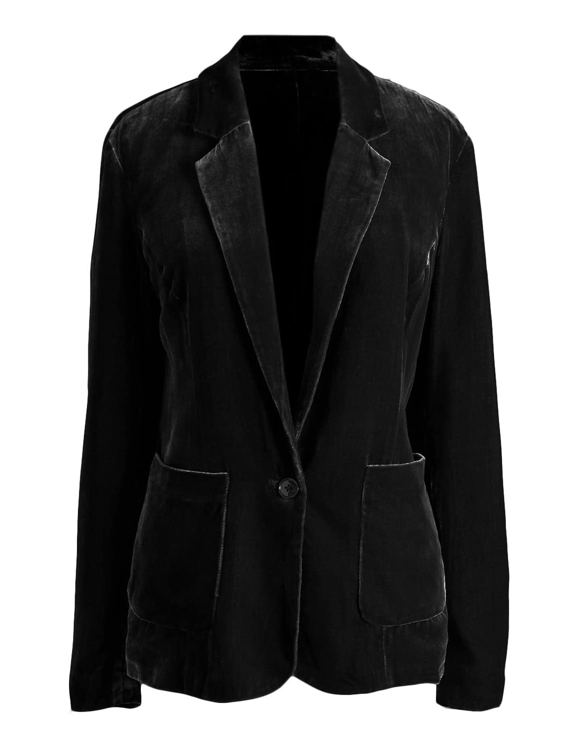 Pocketed Button Up Lapel Collar Blazer-True and Wild