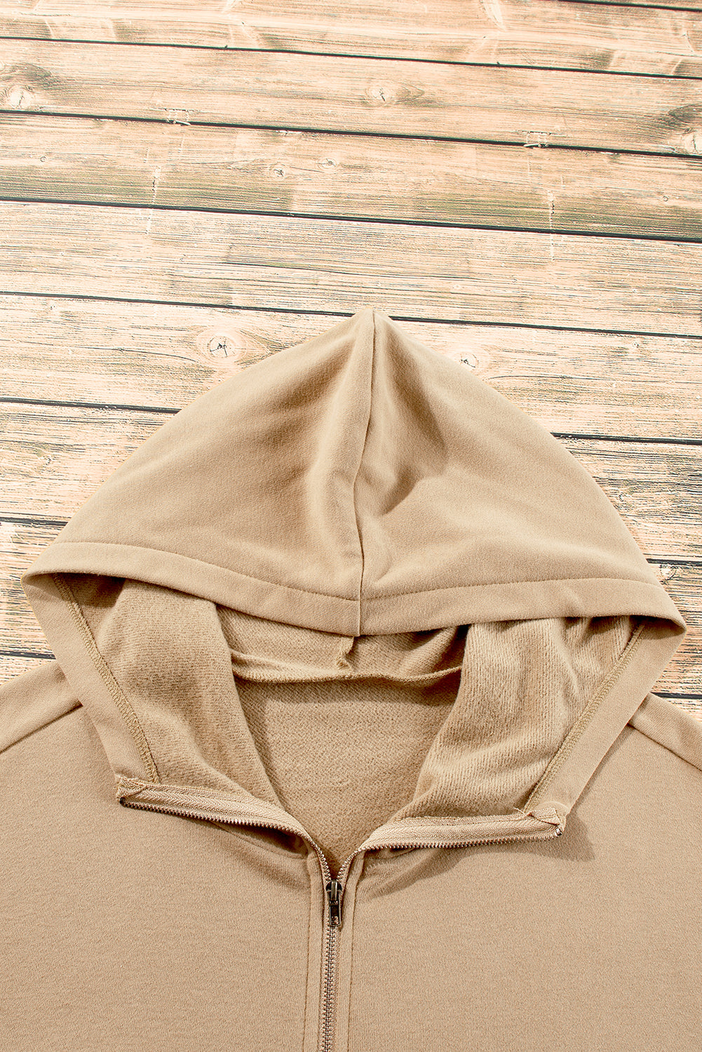 Black Half Zipper Kangaroo Pockets Drop Shoulder Hoodie-True and Wild