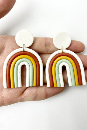 Rainbow Shape Dangle Earrings-True and Wild