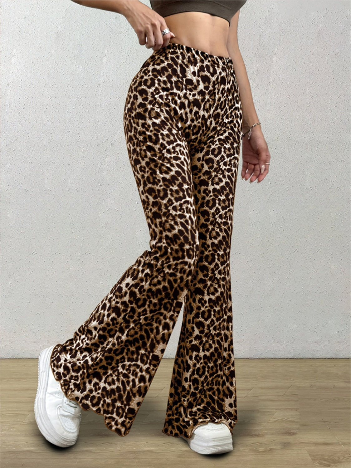 Leopard Flare Pants-True and Wild