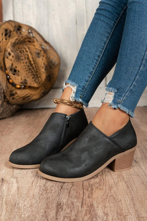 Coffee Suede Casual Ankle Boots-True and Wild