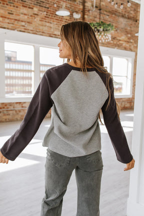 Star Round Neck Raglan Sleeve Top