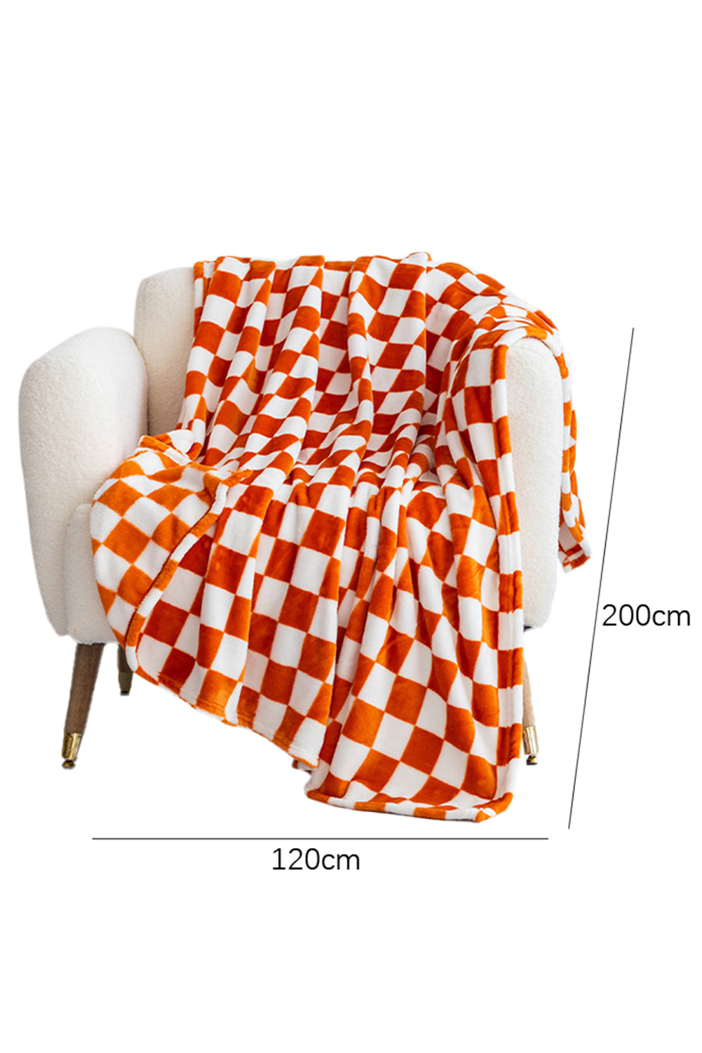 Chestnut Checkerboard Printed Soft Throw Blanket-True and Wild