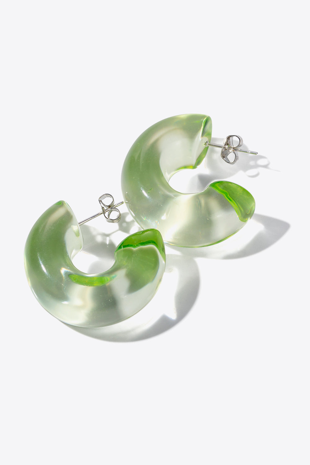 Resin C-Hoop Earrings-True and Wild