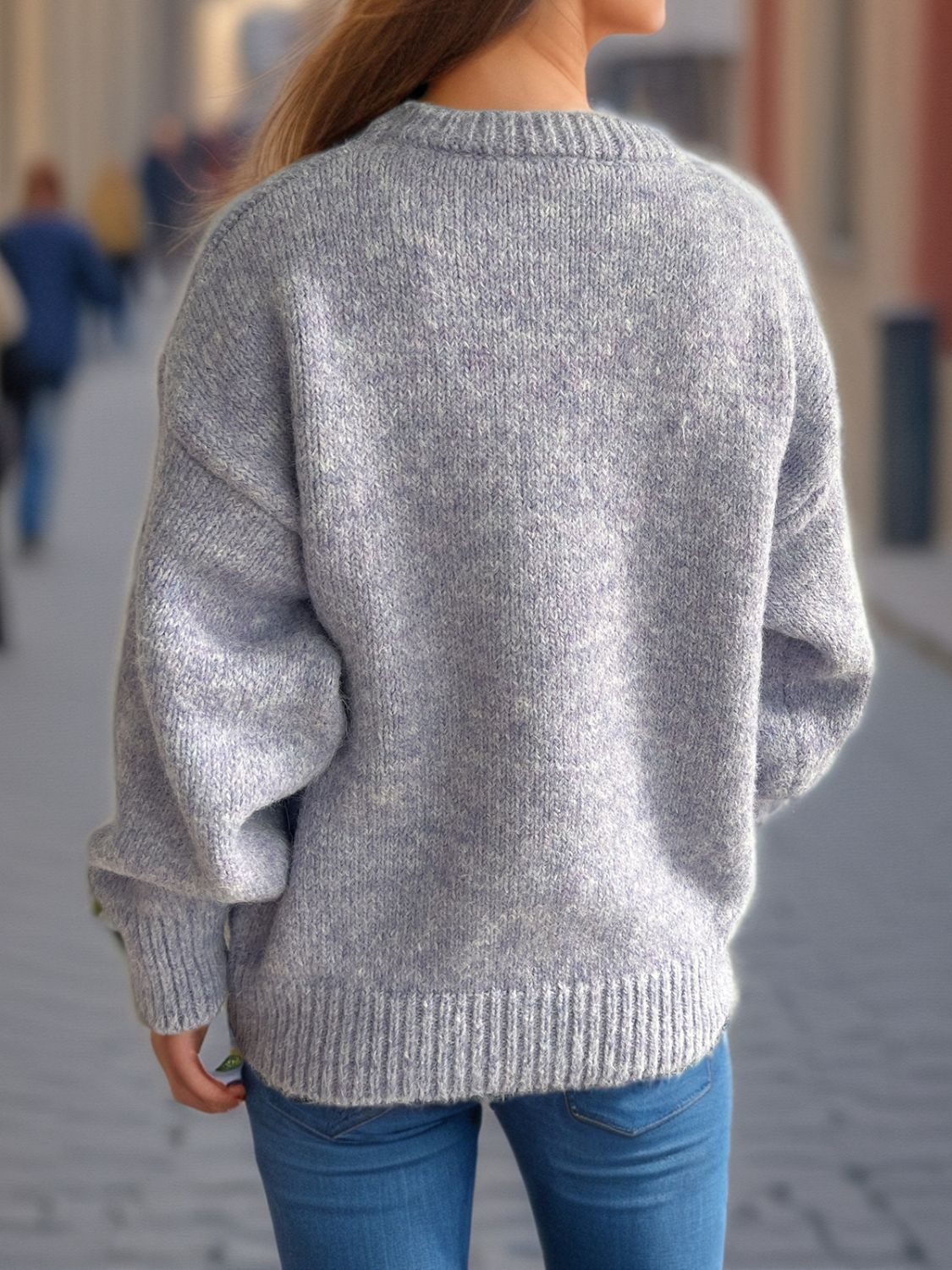 Round Neck Long Sleeve Sweater