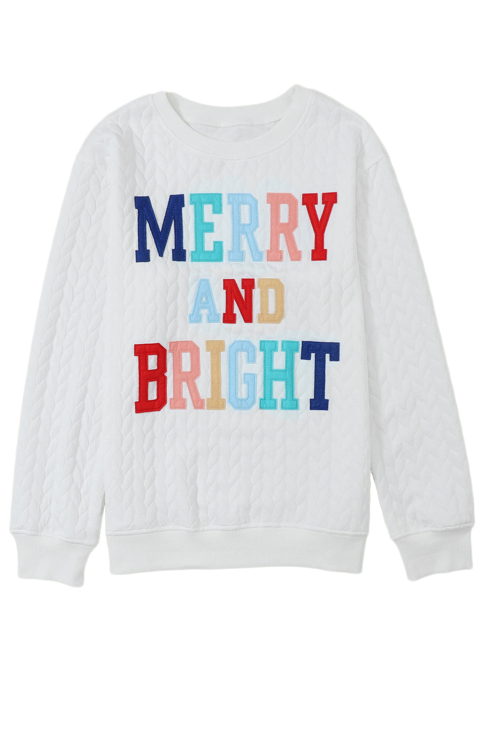 Black Merry and Bright Quilted Sweatshirt-True and Wild