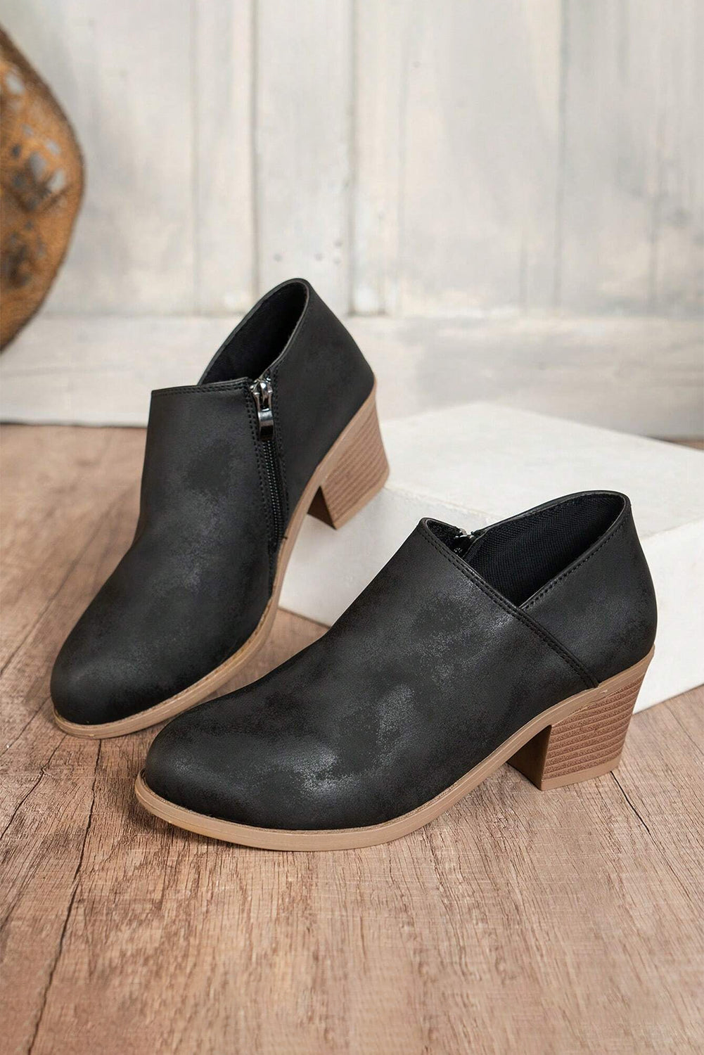 Coffee Suede Casual Ankle Boots-True and Wild