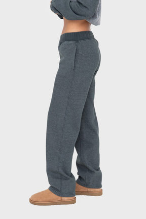 Mono B Elastic Waist Fleece Pants with Pockets-True and Wild