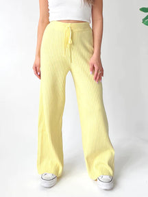 Ribbed Wide Leg Sweater Pants