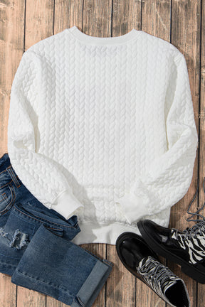 Black Merry and Bright Quilted Sweatshirt-True and Wild