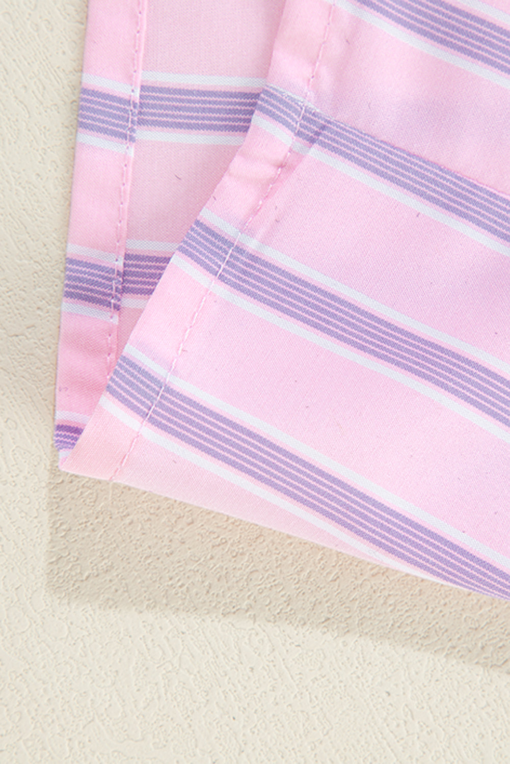 Pink Casual Stripe Chest Pocket Shirt-True and Wild