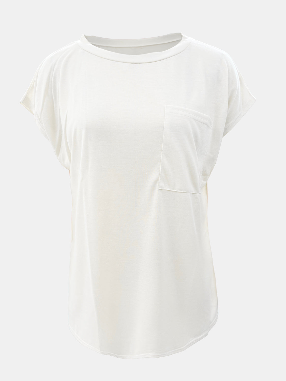 Full Size Round Neck Cap Sleeve T-Shirt-True and Wild