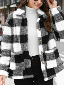 Button Up Drop Shoulder Fuzzy Jacket-True and Wild