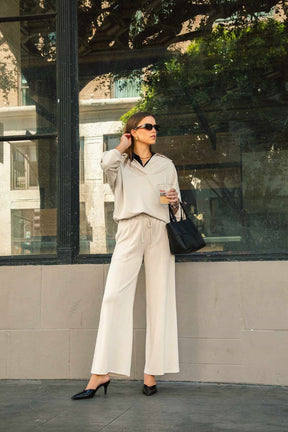 Umgee Full Size Drawstring Wide Leg Pants With Pockets