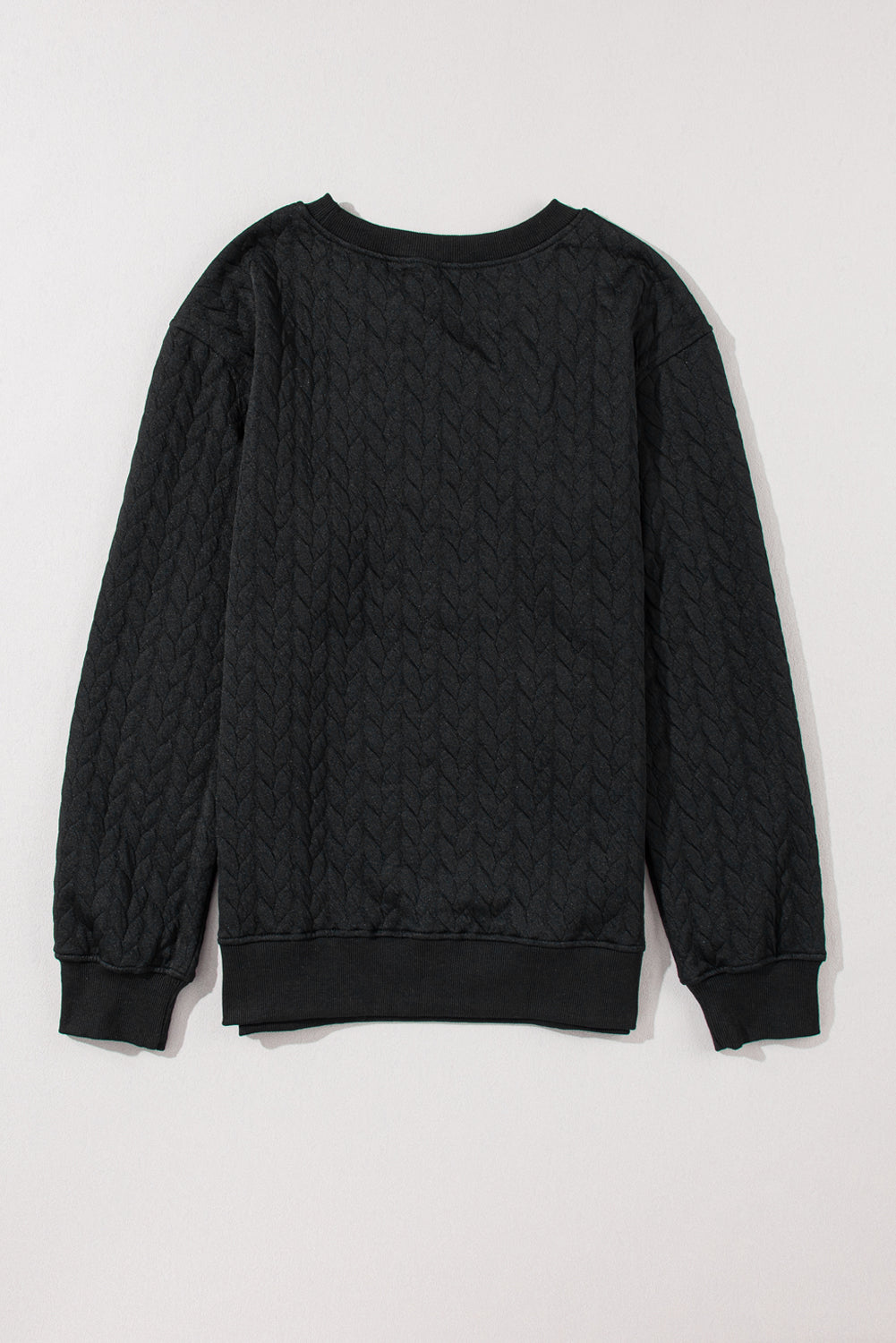 Black Merry and Bright Quilted Sweatshirt-True and Wild