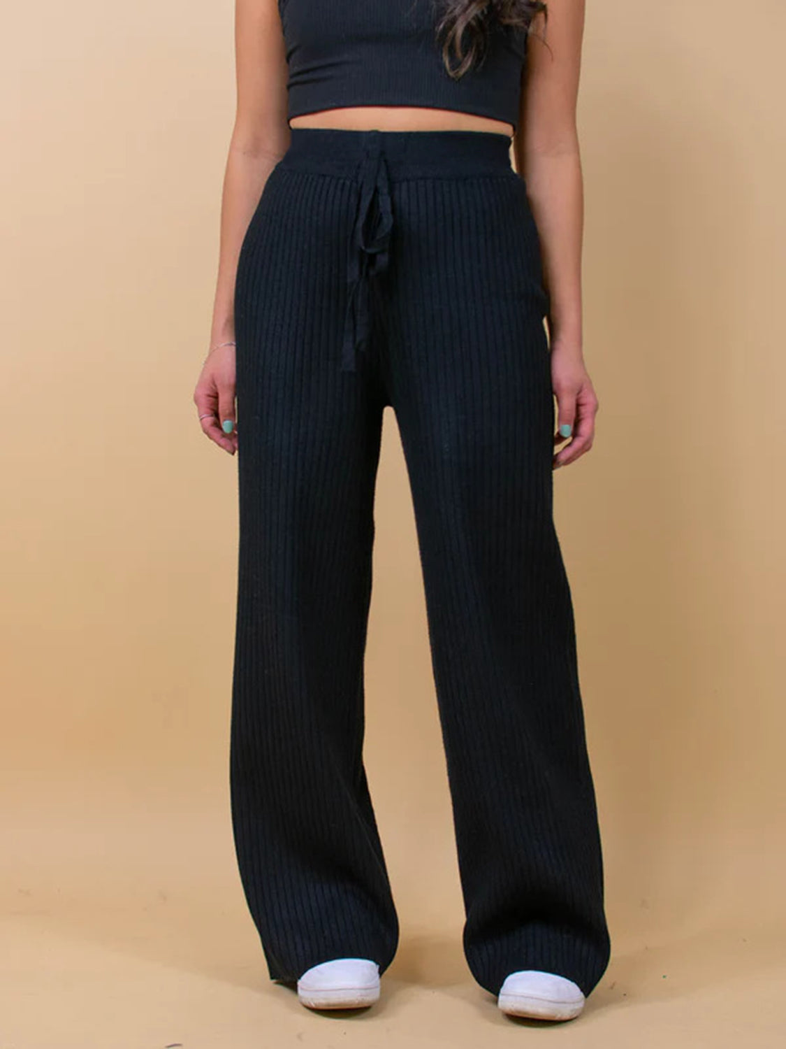 Ribbed Wide Leg Sweater Pants