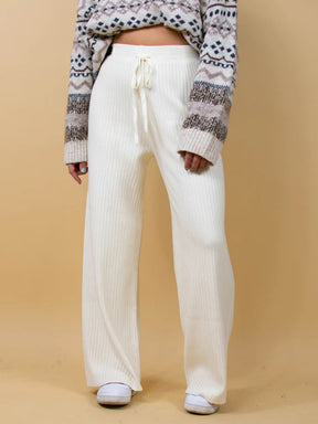 Ribbed Wide Leg Sweater Pants