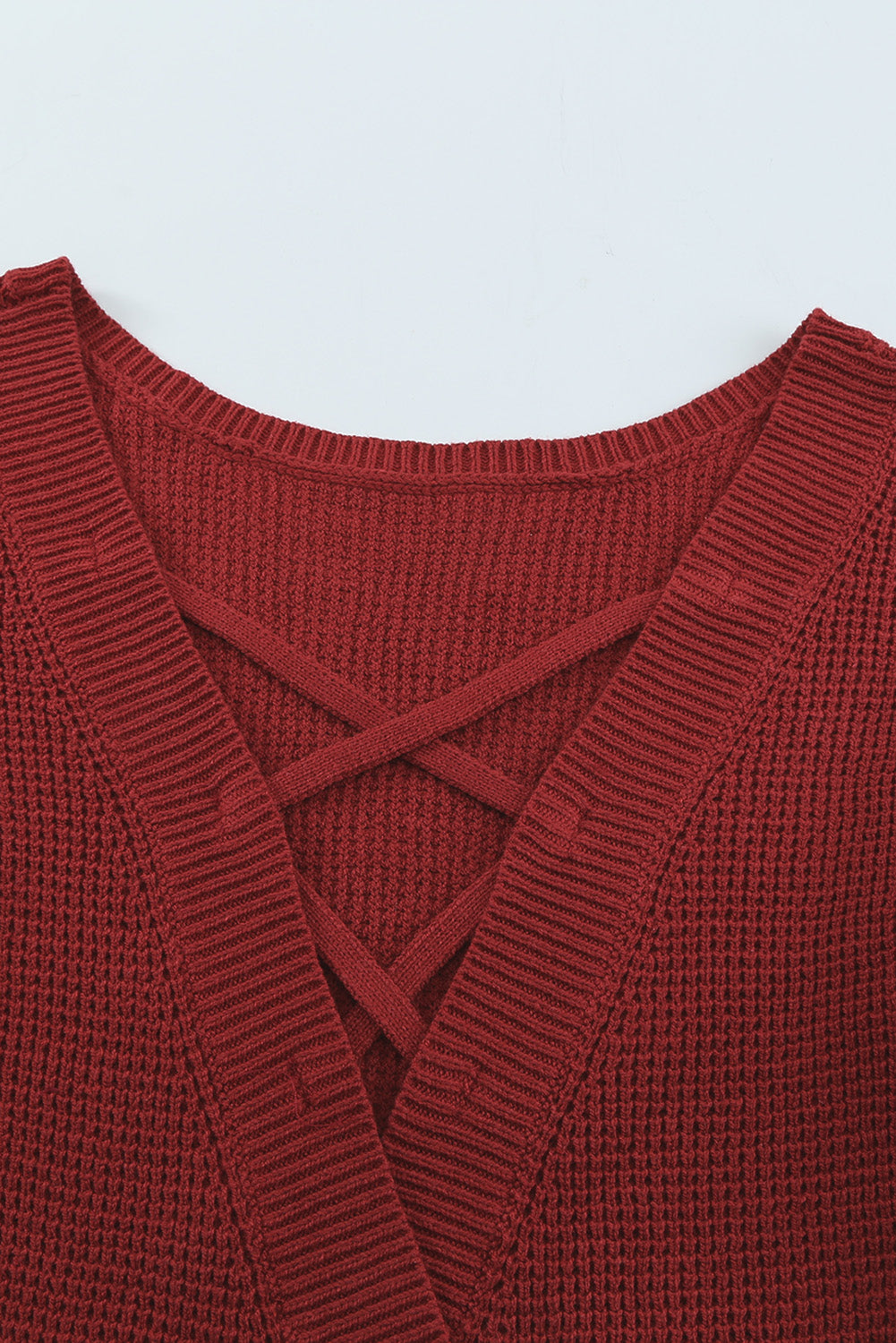 Crisscross Back Boat Neck Sweater-True and Wild