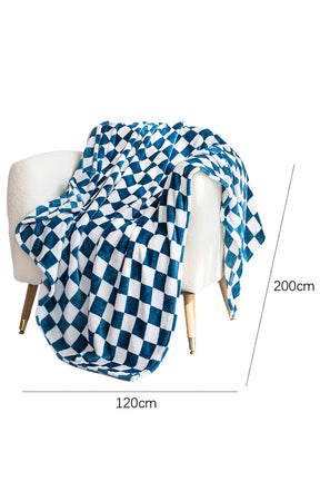 Chestnut Checkerboard Printed Soft Throw Blanket-True and Wild