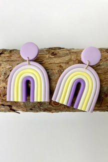 Rainbow Shape Dangle Earrings-True and Wild