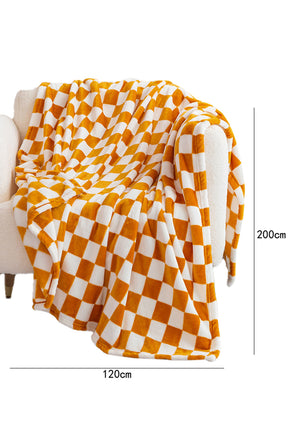 Chestnut Checkerboard Printed Soft Throw Blanket-True and Wild