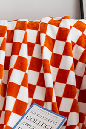 Chestnut Checkerboard Printed Soft Throw Blanket-True and Wild