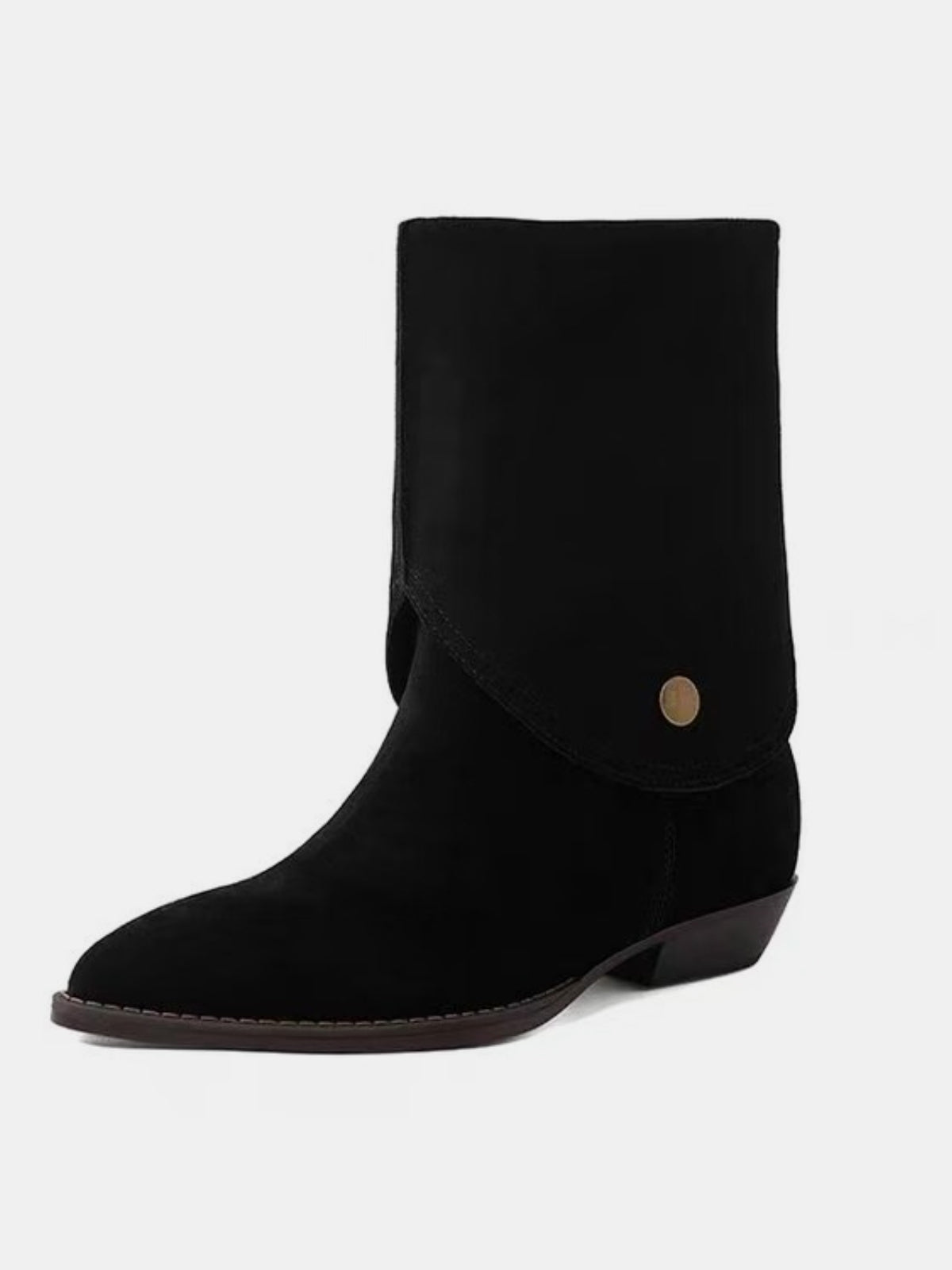 Point Toe Block Heel Boots