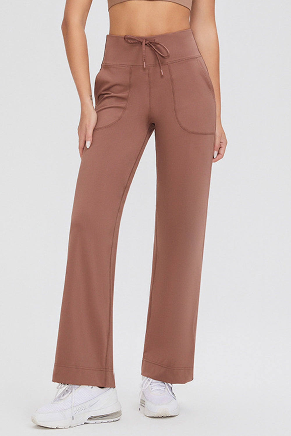 Basic Bae Full Size Drawstring High Waist Pants with Pockets