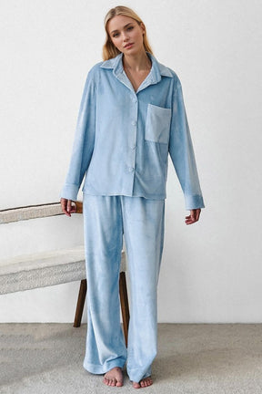 Basic Bae Buttery-Soft Collared Neck Button Up Top and Pants Set-True and Wild