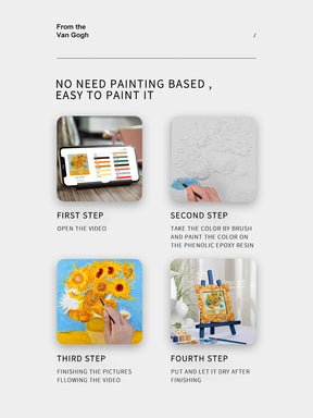 Relief Van Gogh's Irises DIY 3D Oil Painting Kit