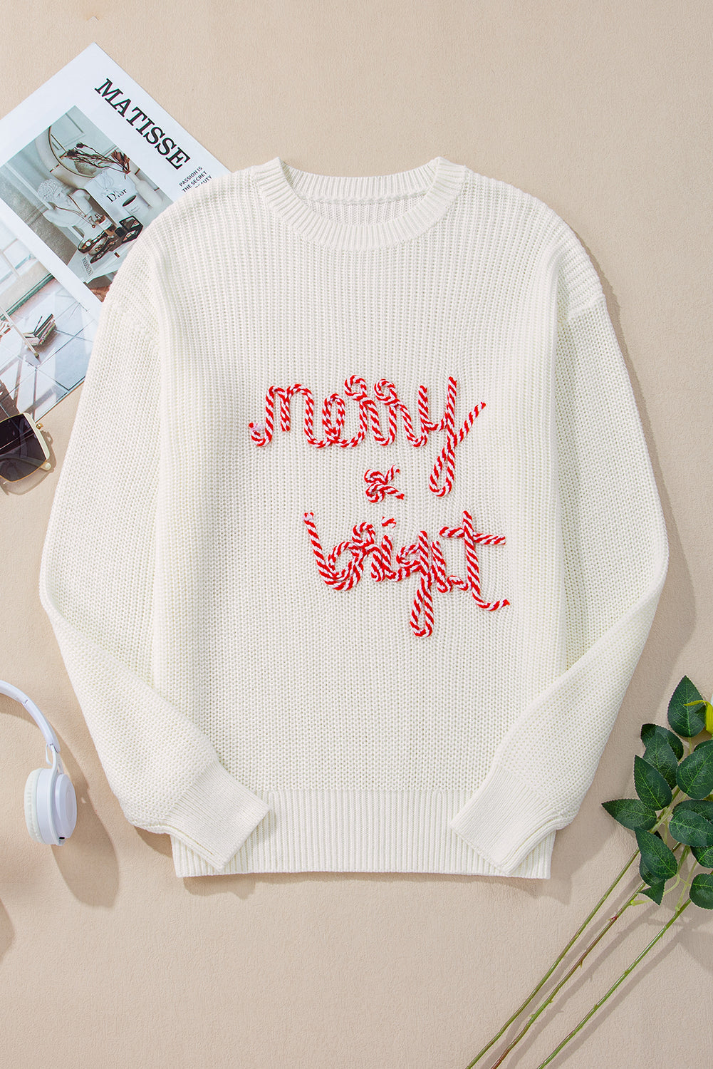 Bright White Merry & Bright Christmas Sweater-True and Wild