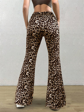 Leopard Flare Pants-True and Wild