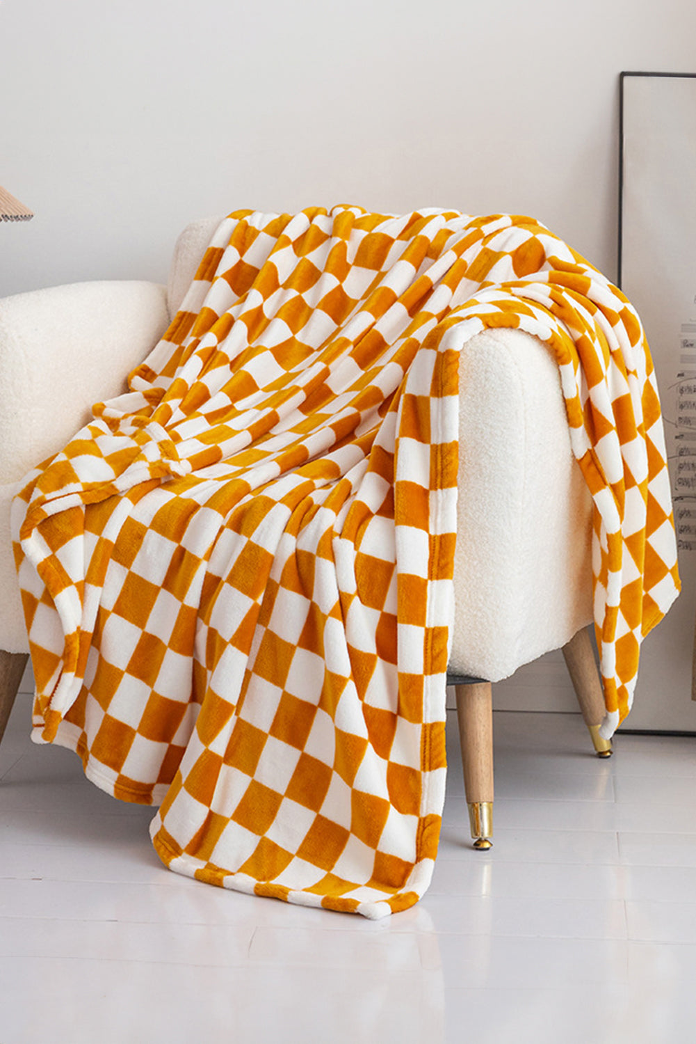 Chestnut Checkerboard Printed Soft Throw Blanket-True and Wild