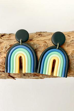 Rainbow Shape Dangle Earrings-True and Wild