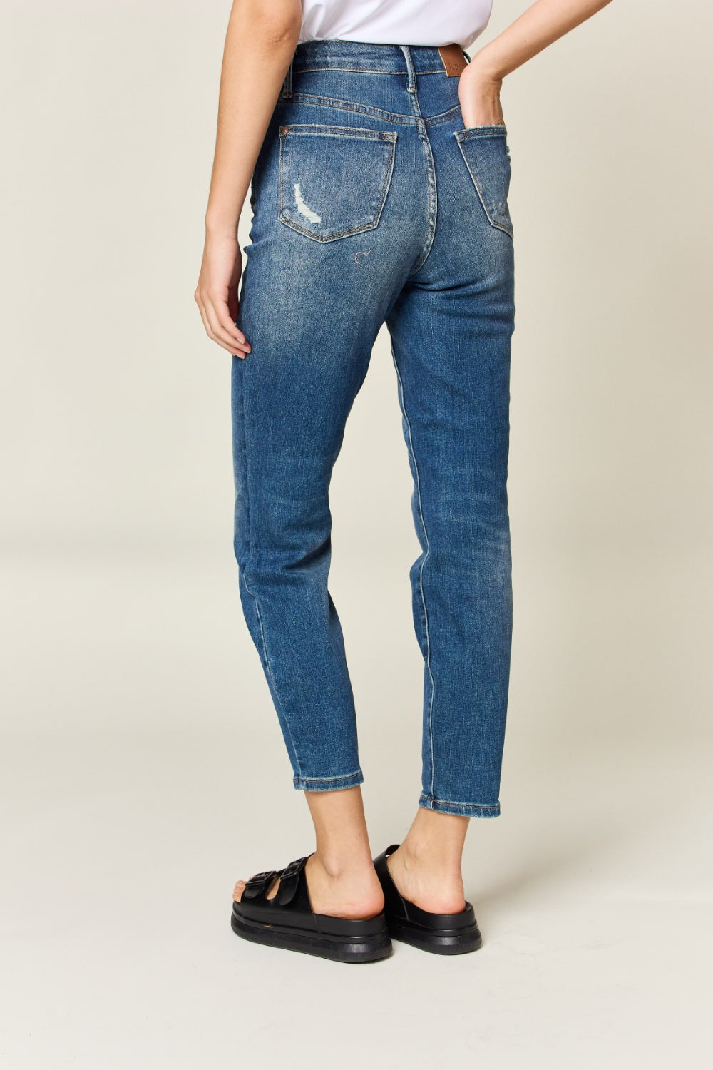 Judy Blue Full Size Tummy Control High Waist Slim Jeans-True and Wild