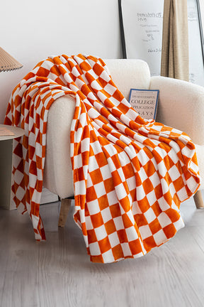 Chestnut Checkerboard Printed Soft Throw Blanket-True and Wild