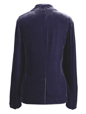 Pocketed Button Up Lapel Collar Blazer-True and Wild