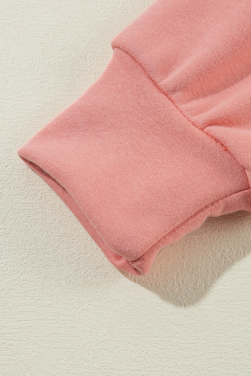 Apricot Bowknot Plain Round Neck Sweatshirt-True and Wild