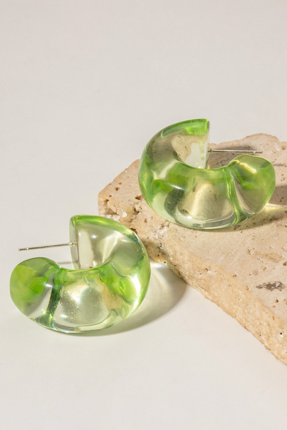 Resin C-Hoop Earrings-True and Wild