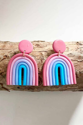 Rainbow Shape Dangle Earrings-True and Wild