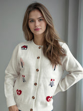 Button Up Round Neck Long Sleeve Cardigan-True and Wild