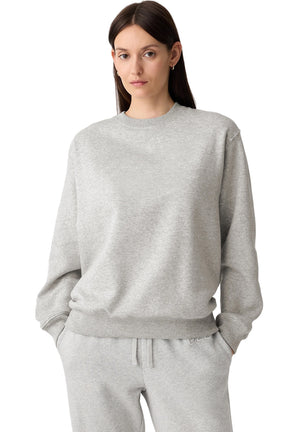 Aruba Blue Solid Color Drop Shoulder Terry Sweatshirt-True and Wild