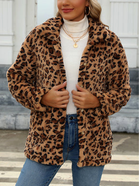 Button Up Drop Shoulder Fuzzy Jacket-True and Wild