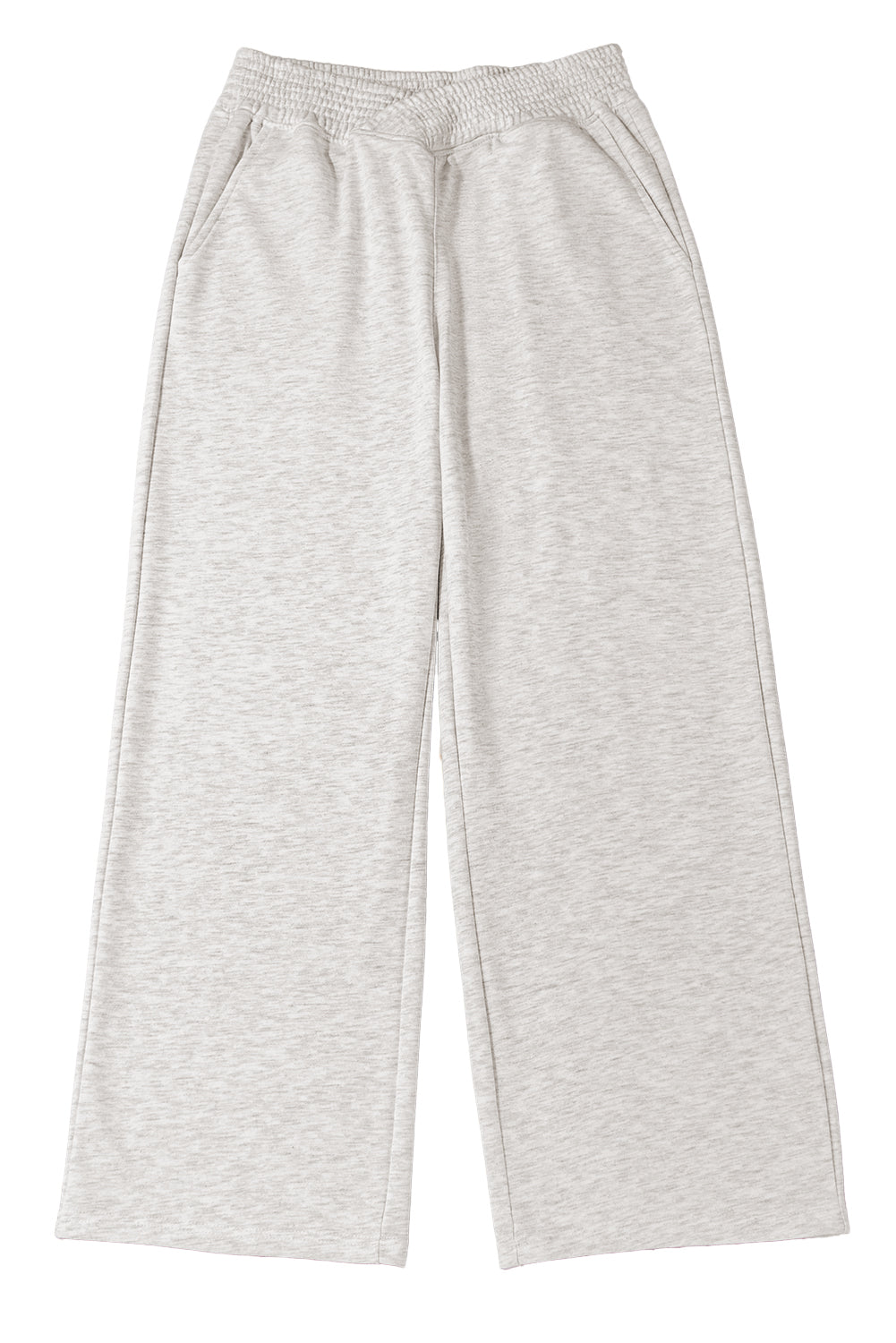 Light Grey Cross-Waist Wide Leg Lounge Pants-True and Wild